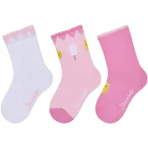 Sterntaler Baby Socken 3er Pack Eis am Stiel – Baby- und Kinder-Socken im 3er Pack mit Umschlag, Innenfrottee, Herz- & Eis-am-Stiel-Motive, Weiß, Größe 34 - 34
