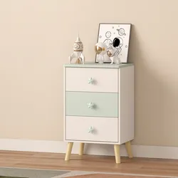Kinderkommode Sandnes mit 3 Schubladen 62x38x30 cm Weiß/Mintgrün