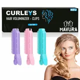 MAVURA CURLEYS Hair Voluminizing Clips Haarwurzelclips Lockenwickler, Haar Volumen Clip Roller Haarklammer Haarklemme [3er Set]