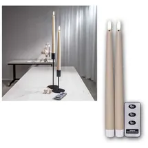Star Trading Flamme Slim LED-Kerze 28,5 cm beige