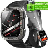 Militär Smartwatch Herren Damen mit Telefonfunktion Fitnessuhr für Android & iOS