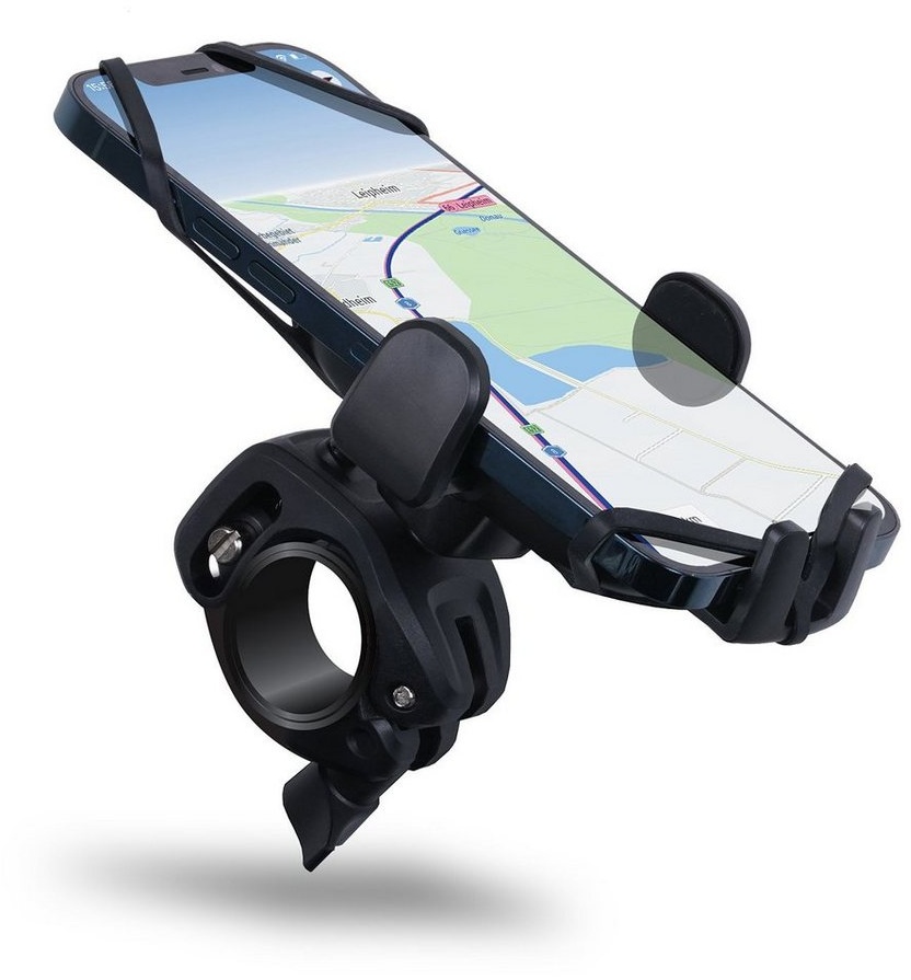 Wicked Chili Universal Handy Fahrrad Halterung fur iPhone 14/13 Smartphone-Halterung, (1er Set, 360 Grad drehbar) schwarz