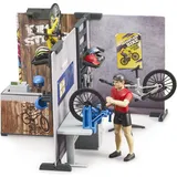 Bruder 63120 - bworld Fahrradshop grau 1:16