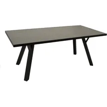 DEGAMO MANCIANO Gartentisch 180 x 90 x 72 cm dunkelgrau