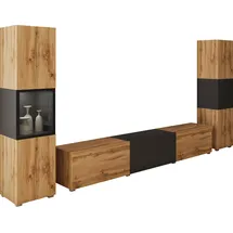 INOSIGN Wohnwand »BERLIN III, Vitrine Türschlag links/rechts wechselbar«,... (Komplett-Set, 3 St.), moderne grifflose Mediawand Breite 260 cm, Vitrine mit Verglasung