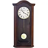 Zeit.Punkt Säntis Funk Wanduhr Pendeluhr Regulator, Made IN Germany, massives Holzgehäuse, BIM BAM Schlag & Westminster - 345412