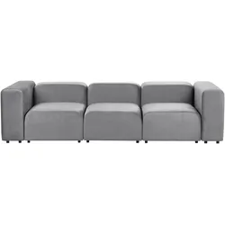 3-Sitzer Sofa Samtstoff grau FALSTERBO