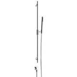 GESSI Anello Magnetische Gleitschiene 800mm mit Wandanschlussbogen 1/2, Antikalk-Handbrause und Schlauch 1,50 m, 63482031, Farbe: Chrom