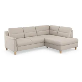 sit&more Ecksofa SIT & MORE "Farö L-Form", grau (elephant), B:251cm H:90cm T:187cm, Sofas, Ecksofa, inklusive Federkern, wahlweise mit Bettfunktion und Bettkasten