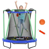 ZONEKIZ Kindertrampolin mit Sicherheitsnetz Blau