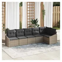 vidaXL Garten-Essgruppe 6-tlg. Grau