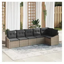 vidaXL Garten-Essgruppe 6-tlg. Grau