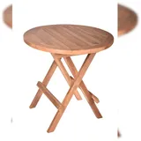 deluke Gartentisch Ø 50 x 51 cm Teakbraun