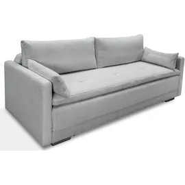 Home Affaire Schlafsofa HOME AFFAIRE "Andrea, B: 218 cm, Liegel. 158x198 cm", grau (hellgrau), B:218cm T:96cm, 100%Polyester, Sofas, Schlafsofa, Bettfunktion & Bettkasten, Dauerschlafsofa mit Boxspring