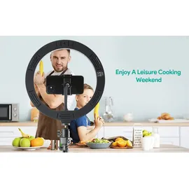Aukey Ringlicht 10-Zoll-Dimmbar weiß
