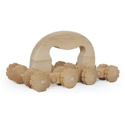 Massageroller Holz M Buegel+8Achsen 1 ST