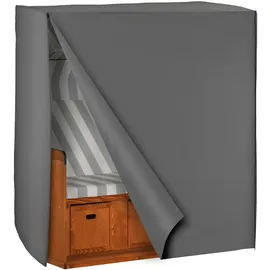 Tectake Schutzhülle für Strandkorb 120 x 80 x 145 cm Grau