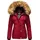 Navahoo Damen warme Winter Steppjacke mit abnehmbarem Kunstfell Zoja Blood Red Gr. S - S