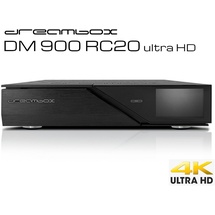 DreamBox DM900 RC20 UHD 4K E2 Linux PVR 2xDVB-S2X 1xDVB-C/T2 Triple MS Tuner Receiver Schwarz 1TB