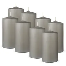 HS Candle Stumpenkerze 12 cm grau