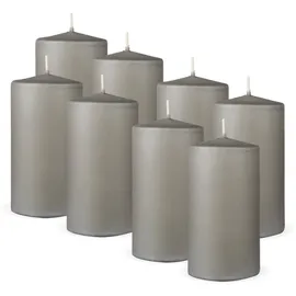 HS Candle Stumpenkerze 12 cm grau
