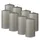 HS Candle Stumpenkerze 12 cm grau