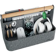 Leitz Schreibtisch-Organizer mit Griff 2 Fächer Grau