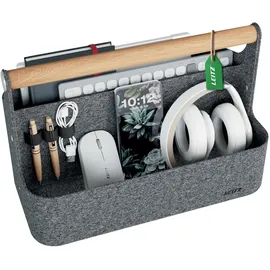 Leitz Schreibtisch-Organizer mit Griff 2 Fächer Grau