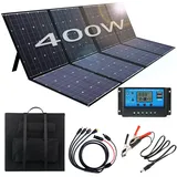 400W Faltbares Solarpanel, 36V/23% Effizienz Flexible Solar Panel, Tragbares Monokristalline Solarpanel IP65 Wasserfest Dustproof für Tragbare Powerstation Camping RV Boat