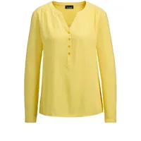 GOLDNER Elegante Viskosebluse mit V-Ausschnitt Gelb 44