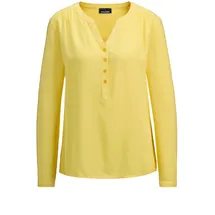 GOLDNER Elegante Viskosebluse mit V-Ausschnitt Gelb 44