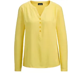 GOLDNER Elegante Viskosebluse mit V-Ausschnitt Gelb 44