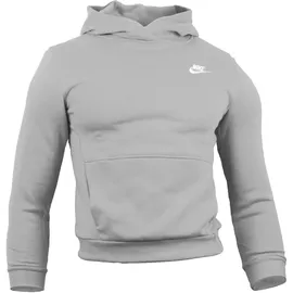 Nike Sportswear Club Fleece Hoodie Kinder 063 dk grey heather/white M 137-147 cm