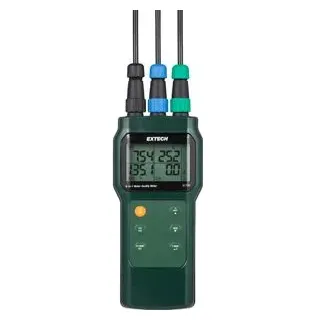 EXTECH Wasserqualitätsmessgerät pH-Wert, Salinität, Salzgehalt, Leitfähigkeit, Gelöste Teilchen (TDS), Temperatur, Sauerstoff