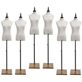 6x Schaufensterpuppe höhenverstellbar Divit BK2189 Schneiderpuppe Mannequin Weiß Home