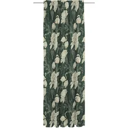 Vorhang ADAM "Eden" Gr. 2, grün, B:142cm H:175cm, Jacquard, Baumwolle, Gardinen, nachhaltig aus Bio-Baumwolle