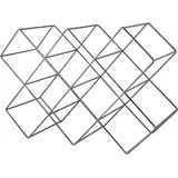 Echtwerk Weinregal Schwarz, Metall, 16.6x31x46 cm Wohnzimmer, Regale, Weinregale