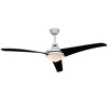 Mirage BN-SW 142 cm Deckenventilator chrom/schwarz inkl. Fernbedienung