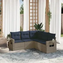 vidaXL Garten-Lounge-Set 5-tlg. grau