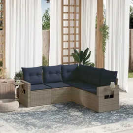 vidaXL Garten-Lounge-Set 5-tlg. grau