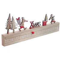 ausgefallener stimmungvoller Adventkalender als Minilandschaft aus Holz