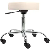 Earthlite Pneumatic Massage Rollhocker - Voll Verstellbar, CFC-Frei, Hochwertige Rollen, Vinyl, Modern, Vanillecreme, Massagestuhl