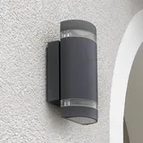Lutec Außenwandleuchte Aluminium 23,5 cm GU10 spritzwassergeschützt grau