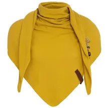 Knit Factory - Lola Dreieckstuch - Fein Gestrickter Damen Schal - Tuch Schal - Für Frühling und Sommer - Baumwollmix - Mango - 190x85 cm - 190x85 cm