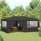 vidaXL Profi-Partyzelt 4 x 6 m inkl. 4 Seitenteile Anthrazit