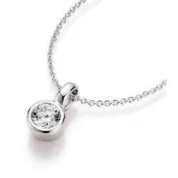 Kette mit Anhänger SMART JEWEL "Zirkonia-Anhänger, Silber 925", weiß, Halsketten, Damen, 45cm, Silber 925 (Sterlingsilber)