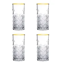Pasabahce Timeless Raki Gold Cocktailglas 0,45 l 4er Set