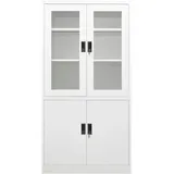 vidaXL Büroschrank Weiß 90x40x180 cm Stahl