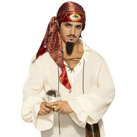 shoperama Kopftuch mit 3rd Eye Symbol für Wahrsager Pirat und Zigeuner Kostüm-Zubehör Tuch