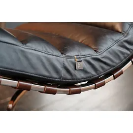 KAWOLA Relaxliege SIRY Polsterliege Leder schwarz